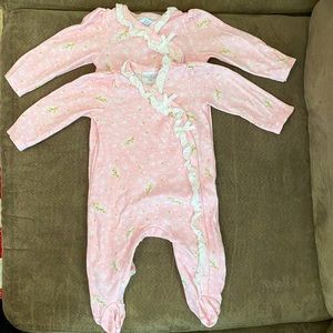 Laura Ashley Baby Pajamas Twin Girl Set. Size 3-6